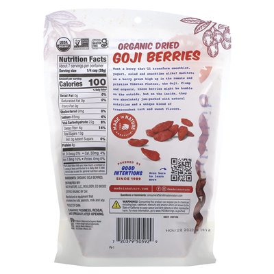 Made in Nature, Organic Dried Goji Berries, Dried, Unsuccessful, 7 oz (198 g)