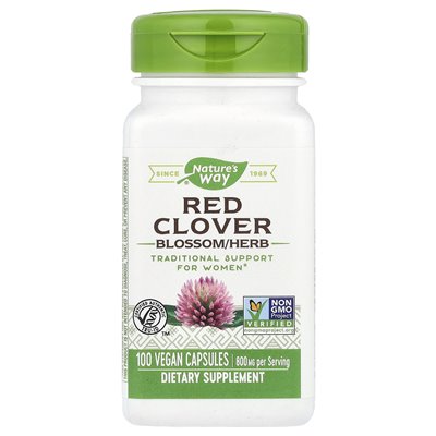 Nature's Way, Red Clover Blossom/Herb, 800 mg, 100 kapsułek wegańskich (400 mg na kapsułkę)