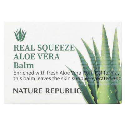Nature Republic, Real Squeeze Aloe Vera Balm, 0,88 uncji (25 g)