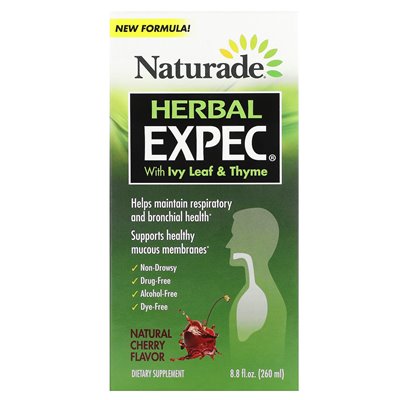 Naturade, Kräuterexpec mit Efeublättern und Thymian, natürliche Kirsche, 8,8 fl oz (260 ml) Naturade, Kräuterexpec mit Efeublättern und Thymian, natürliche Kirsche, 8,8 fl oz (260 ml)