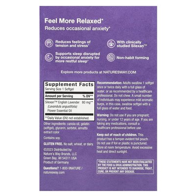 Nature's Way, Calmiaid, Clinically Tested Lavender, 30 Softgels