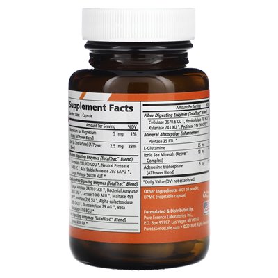 Pure essence, real-zymes, vegetarian, 30 Vegi-caps