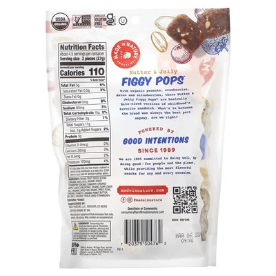 Made in Nature, Figgy Pops, Nüsse und Gelee, 4,2 Unzen (119 g)