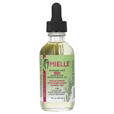 Mielle, lekka skóra głowy i włosy olej wzmacniający, mięta rozmarynowa, 2 fl oz (59 ml) Mielle, lekka skóra głowy i włosy olej wzmacniający, mięta rozmarynowa, 2 fl oz (59 ml)