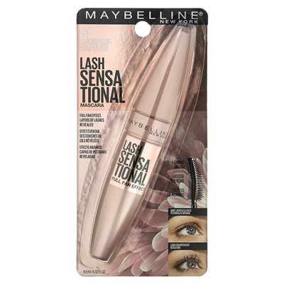 Maybelline, rzęs sensacyjny tusz do rzęs, 253 Blackest Black, 0,32 Fl Oz (9,5 ml)
