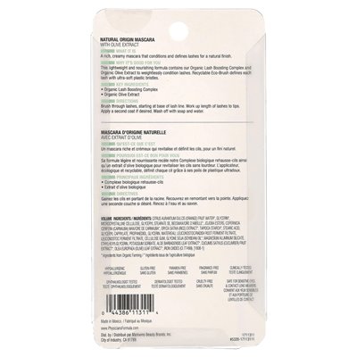Doctors Formula, Organic Wear, Mascara natürlichen Ursprungs, 1711311 Schwarz, 0,26 oz (7,5 g)