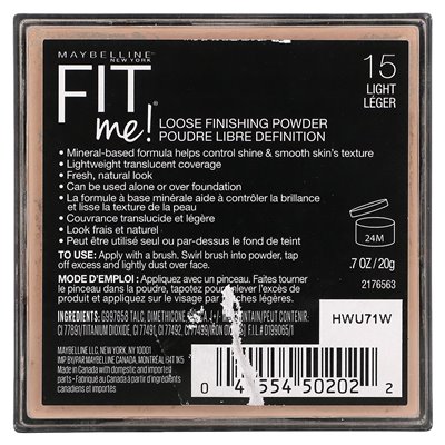 Maybelline, Match Me, Loose Finishing Powder, 15 Lights, 0.7 oz (20 g)