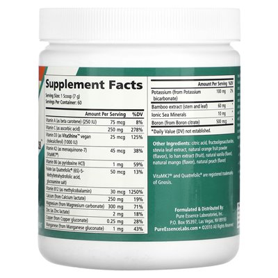 Pure Essence, Ionic-Fizz, Super DK Calcum Plus, Orange-vanilla, 14.82 oz (420 g)
