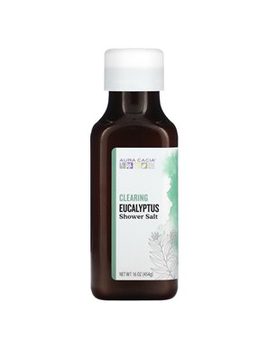 Aura Cacia, Eucalyptus Shower Salt, Cleansing, 16 oz (454 g)