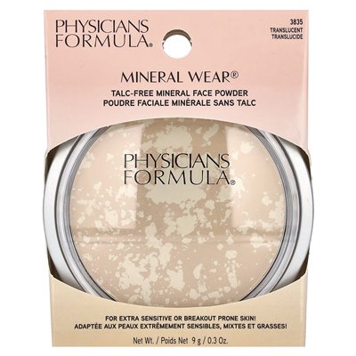 Doctors Formula, Mineral Wear, talkfreies Gesichtspuder, 3835 Translucent, 0,3 oz (9 g) Doctors Formula, Mineral Wear, talkfreies Gesichtspuder, 3835 Translucent, 0,3 oz (9 g)