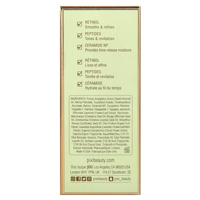 Pixi Beauty, nocny olej retinolowy, wygładzający olej nocny, 1 fl oz (30 ml)
