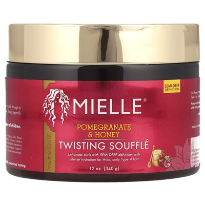 Mielle, Twisting Souffle, Granat i Miód, 12 uncji (340 g) Mielle, Twisting Souffle, Granat i Miód, 12 uncji (340 g)