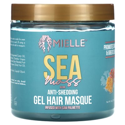 Mielle, Maska do włosów z żelem przeciwdziałającym, mieszanka mchu morskiego, 8 uncji (235 ml) Mielle, Maska do włosów z żelem przeciwdziałającym, mieszanka mchu morskiego, 8 uncji (235 ml)