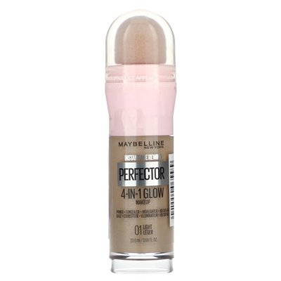 Maybelline, instant Age Rewind, Perfector 4-w-1 Glow Makeup, 01 Light, 0,68 Fl Oz (20 ml)