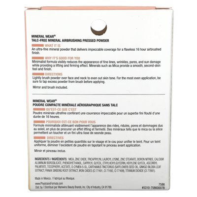 Doctors Formula, Mineral Wear, talkfreier Kompaktpuder, 7586, durchscheinend, 0,26 oz (7,5 g) Doctors Formula, Mineral Wear, talkfreier Kompaktpuder, 7586, durchscheinend, 0,26 oz (7,5 g)