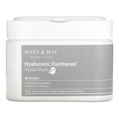 Mary &amp May, Hialuronic Panthenol, Hydra Beauty Mask, 30 Arkusze, 14,1 uncji (400 g)
