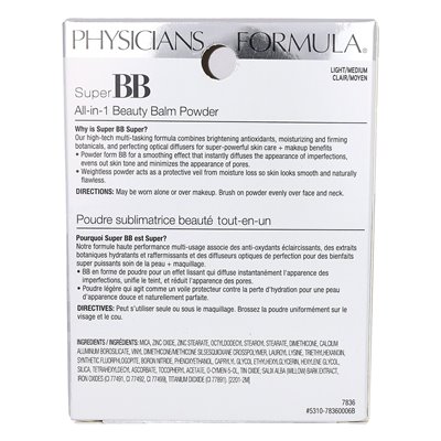 Doctors Formula, Super BB, Balm Balm Beauty Balm, 7836 Light/Medium, 0.29 oz (8.3 g) Doctors Formula, Super BB, Balm Balm Beauty Balm, 7836 Light/Medium, 0.29 oz (8.3 g)