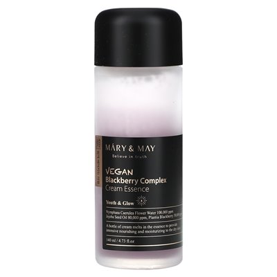 Mary & May, wegańska Blackberry Complex Cream Essence, 4,73 Fl Oz (140 ml) Mary & May, wegańska Blackberry Complex Cream Essence, 4,73 Fl Oz (140 ml)