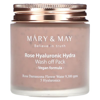 Mary & May, Rose Hyaluronic Hydra, Wash-Off Pack, 4.4 oz (125 g)