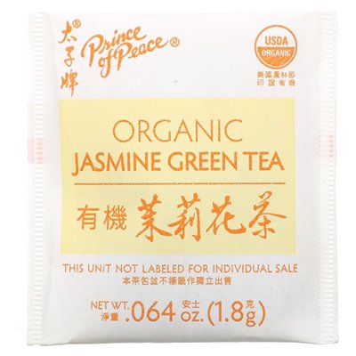 Prince of Peace, Organic, Jasmine Green Tea, 100 Tea Bags, 6.35 Ounces (180 G)