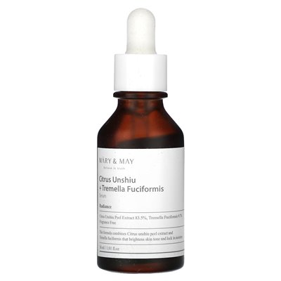 Mary &amp May, Citrus unShiu + Tremella fuciformis Serum, 1,01 fl oz (30 ml)