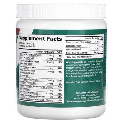 Pure Essence, Ionic-Fizz, Calcium Plus, Himbeerlimonade, 14,82 oz (420 g)