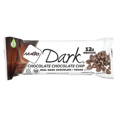NUGO Nutrition, Nugo Dark, Proteinriegel, Schokoladenstückchen, 12 Riegel, je 1,76 oz (50 g)