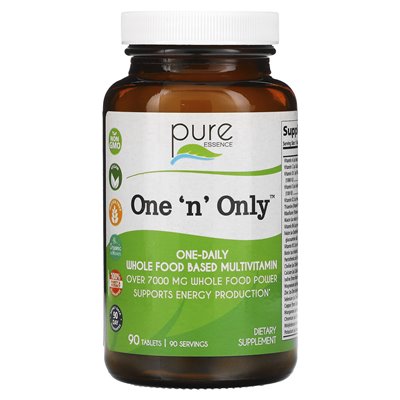 Pure Essence, One „N”, multiwitamina na bazie całej żywności, 90 tabletek Pure Essence, One „N”, multiwitamina na bazie całej żywności, 90 tabletek
