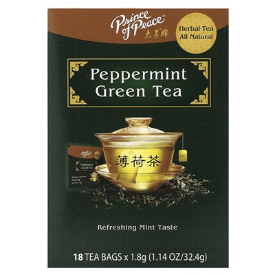 Prince of Peace, Peppermint Green Tea, 18 Tea Bags, 1.14 Ounces (32.4 G)
