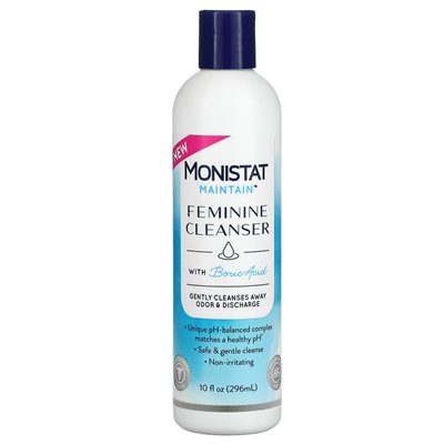 Monistat, żeński środek czyszczący z kwasem borowym, bez zapachu, 10 fl oz (296 ml) Monistat, żeński środek czyszczący z kwasem borowym, bez zapachu, 10 fl oz (296 ml)