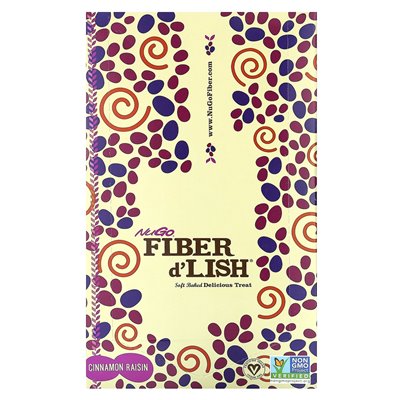 NUGO NETRITION, FIBER D'LISH, ZIMT-ROSINEN, 16 Riegel, 1,6 oz (45 g)