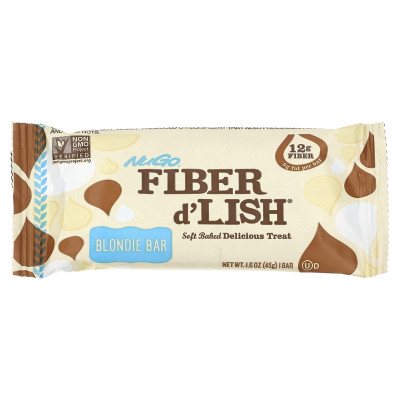NUGO Nutrition, Fiber D 'Lish, Blondie Bar, 16 barów, 1,6 uncji (45 g)