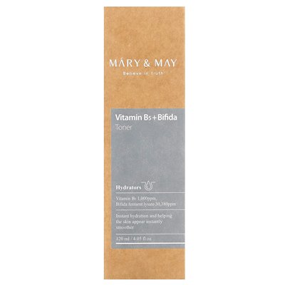 Mary & May, Vitamin B5 + Bifida, Toner, 4,05 fl oz (120 ml)