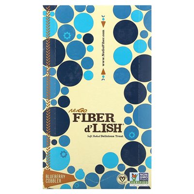 NUGO Nutrition, Fibre D'Lish, Blueberry Cobbler, 16 barów 1,6 uncji (45 g)