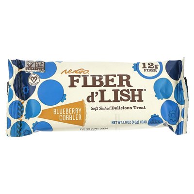 NUGO Nutrition, Fibre D'Lish, Blueberry Cobbler, 16 barów 1,6 uncji (45 g)