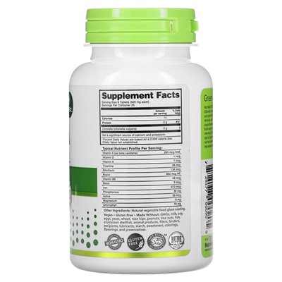 NutriBiotic, Super Zielona, Chlorella, 500 mg, 150 Wegańskich Tabletek NutriBiotic, Super Zielona, Chlorella, 500 mg, 150 Wegańskich Tabletek