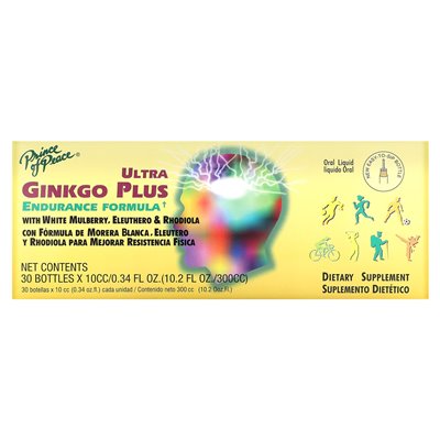 Prince of Peace, Ultra Ginkgo Plus, Endurance Formula, 30 Bottles, 0.34 fl oz (10cc)