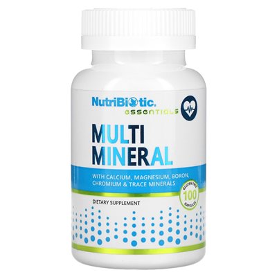 NutriBiotic, Essentials, Multi Mineral, 100 Gluten Free Capsules NutriBiotic, Essentials, Multi Mineral, 100 Gluten Free Capsules