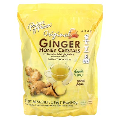 Prince of Peace, Ginger Honey Crystals, Original, Caffeine Free, 30 Sachets, 18 g Each Prince of Peace, Ginger Honey Crystals, Original, Caffeine Free, 30 Sachets, 18 g Each