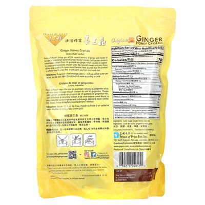 Prince of Peace, Ginger Honey Crystals, Original, Caffeine Free, 30 Sachets, 18 g Each Prince of Peace, Ginger Honey Crystals, Original, Caffeine Free, 30 Sachets, 18 g Each