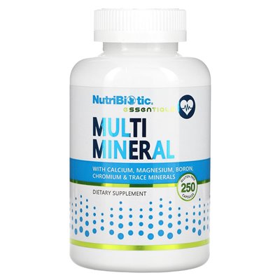Nutribiotic, Essentials, Multi Mineral, 250 kapsułek bezglutenowych