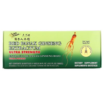 Prince of Peace, Red Panax Intseng Extrumtum, ultra siła, 30 butelek, 0,34 fl oz (10 cm3)