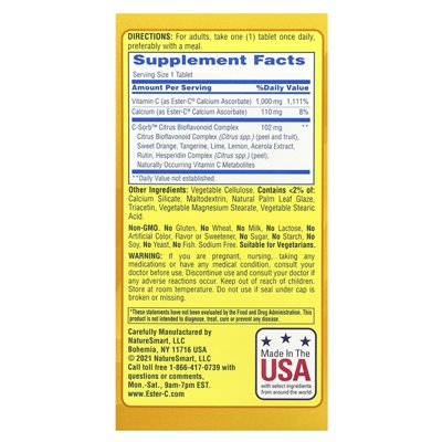 Nature's Bounty, Ester-C®, Maximum Strength, 1000 mg, 120 Vegetarian Film-Coated Tablets