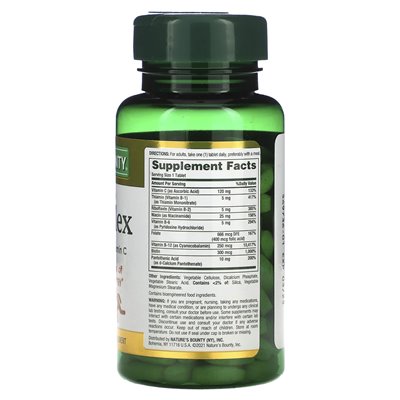 Nature's Bounty, B-Complex, czas wydany, 125 powlekanych tabletek