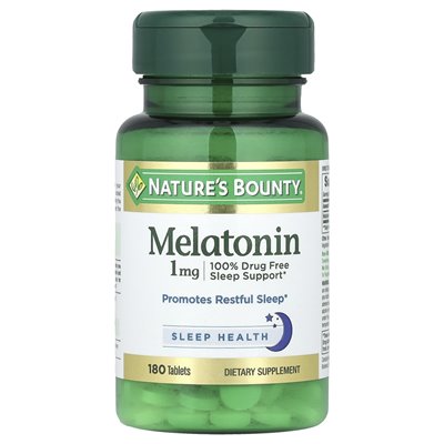 Nature's Bounty, Melatonin, 1 mg, 180 Tabletten