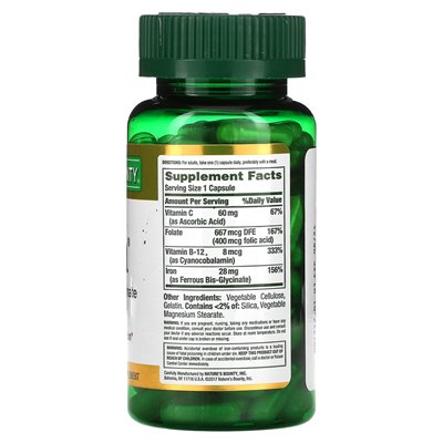 Nature's Gentle Iron, 28mg, 90 Capsules