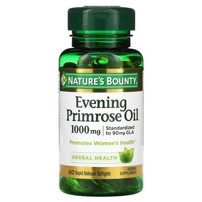 Nature's Bounty, Nachtkerzenöl, 1000 mg, 60 Softgel-Kapseln