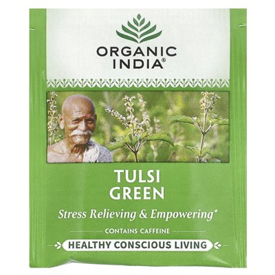 Organic India, Tulsi-Tee, grün, 18 Aufgussbeutel, 1,21 oz (34,2 g)