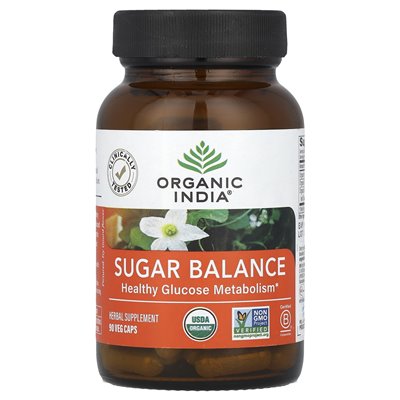 Organic India, Sugar Balance, healthy glucose metabolism, 90 vegetables