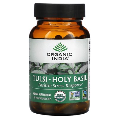 Organic India, Tulsi-Heiliges Basilikum, 90 vegetarische Kapseln